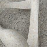 Free-form travertine coffee table circa 1980