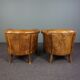 Set de 2 fauteuils club compacts en cuir de mouton