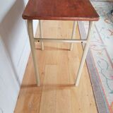 Wood and metal school desk