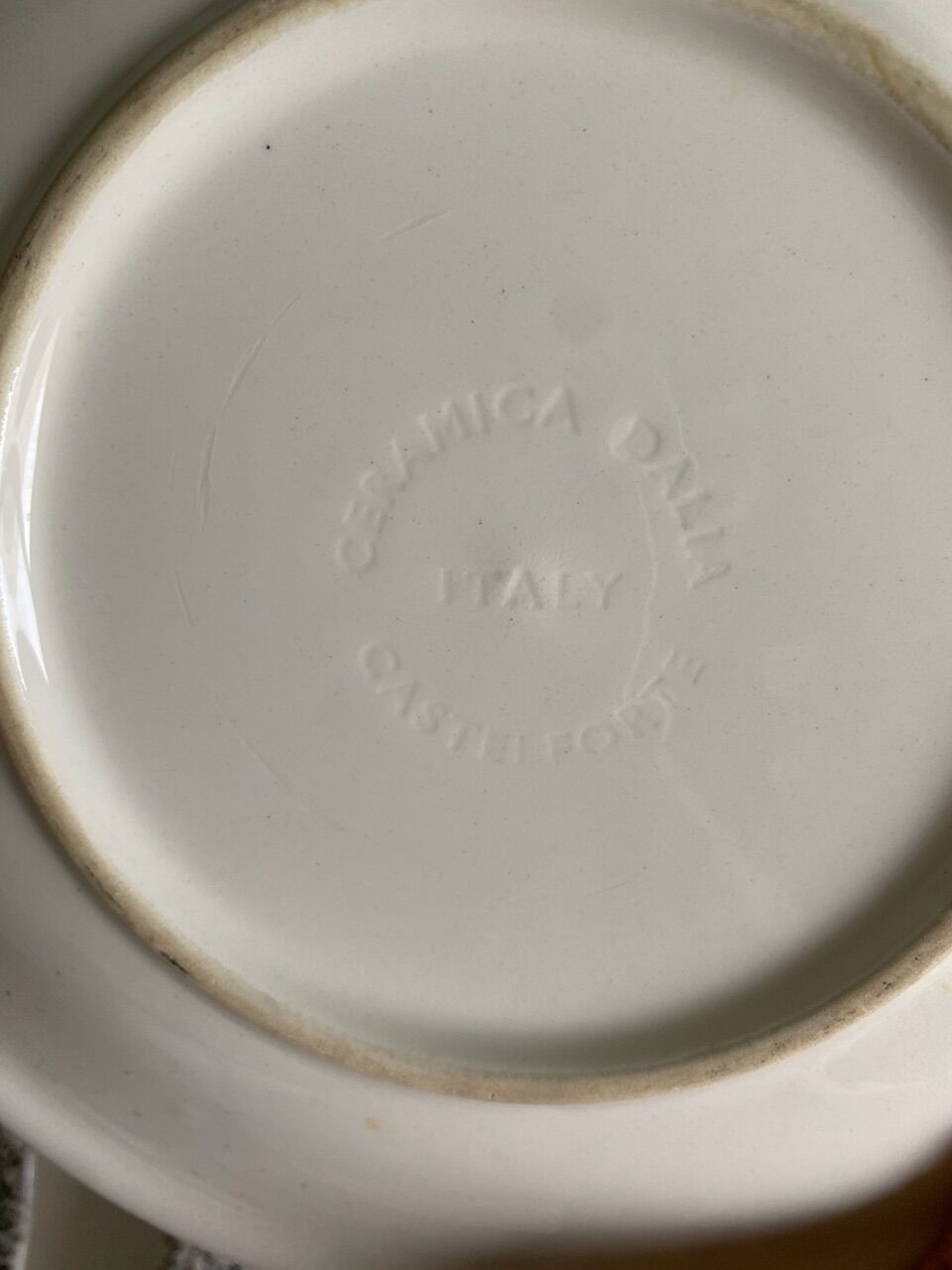 Set of 8 Italian speckled ceramic dessert plates