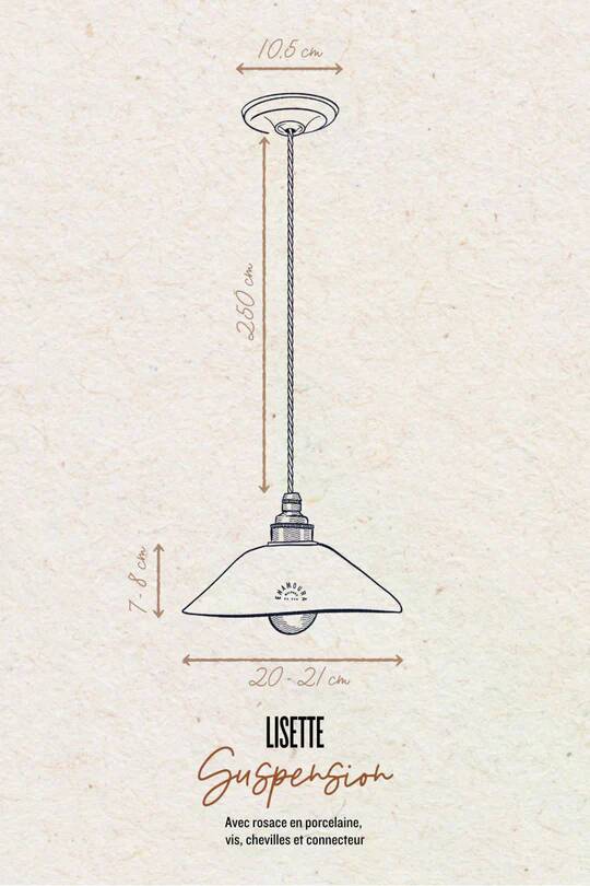 LISETTE - Glazed mixed earth - Suspension