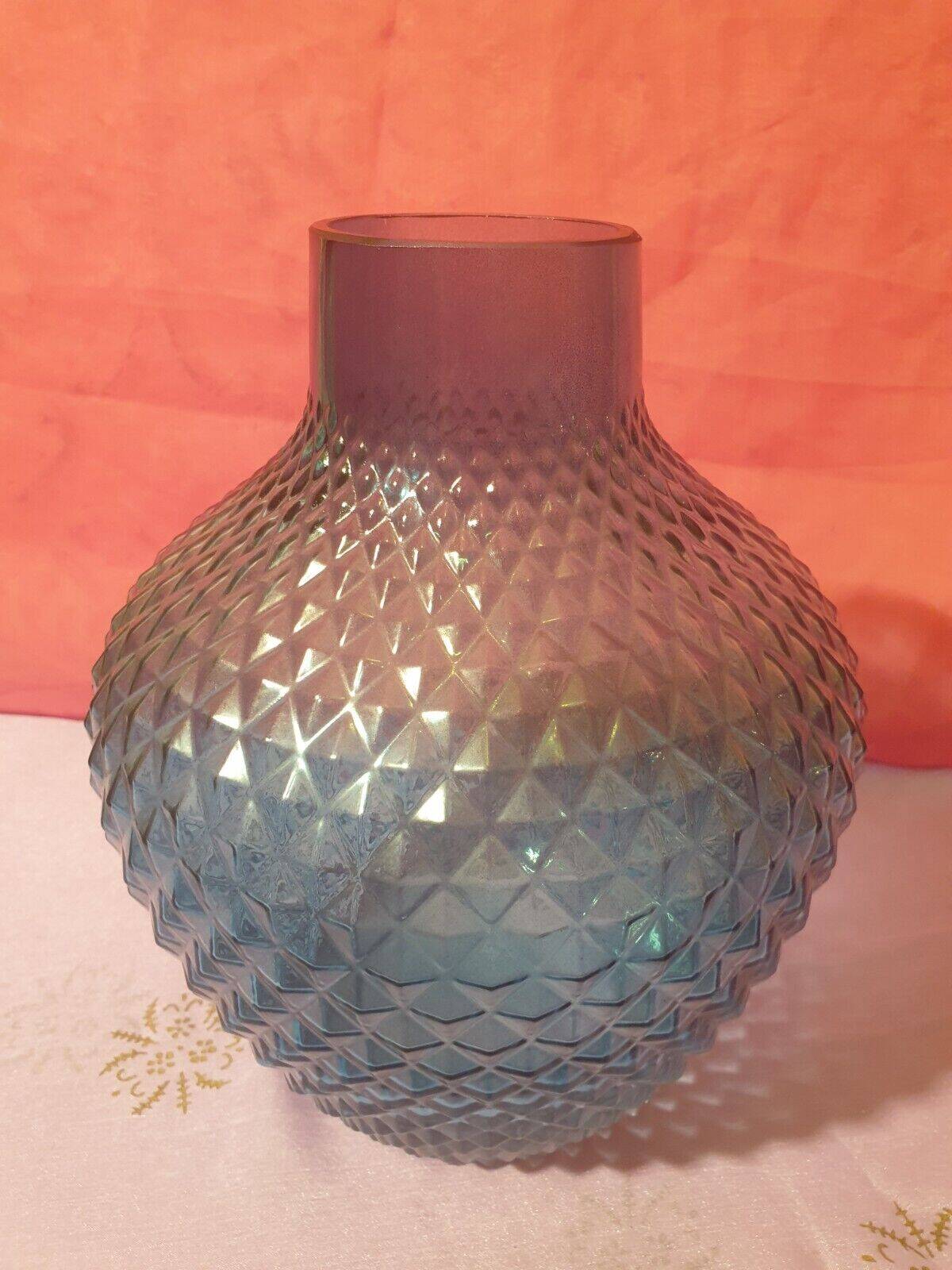 Large glass vase Empoli Italy vintage