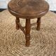 Tabouret de traite tripode style Charles Dudouyt