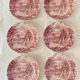 6 English Dinner Plates Alfred Meakin The Mill Staffordshire Diam 25 Cm