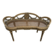 Superb salon bench (basket model) in Louis XVI style.