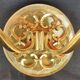 Pair of bronze and glass/neoclassical wall lamps