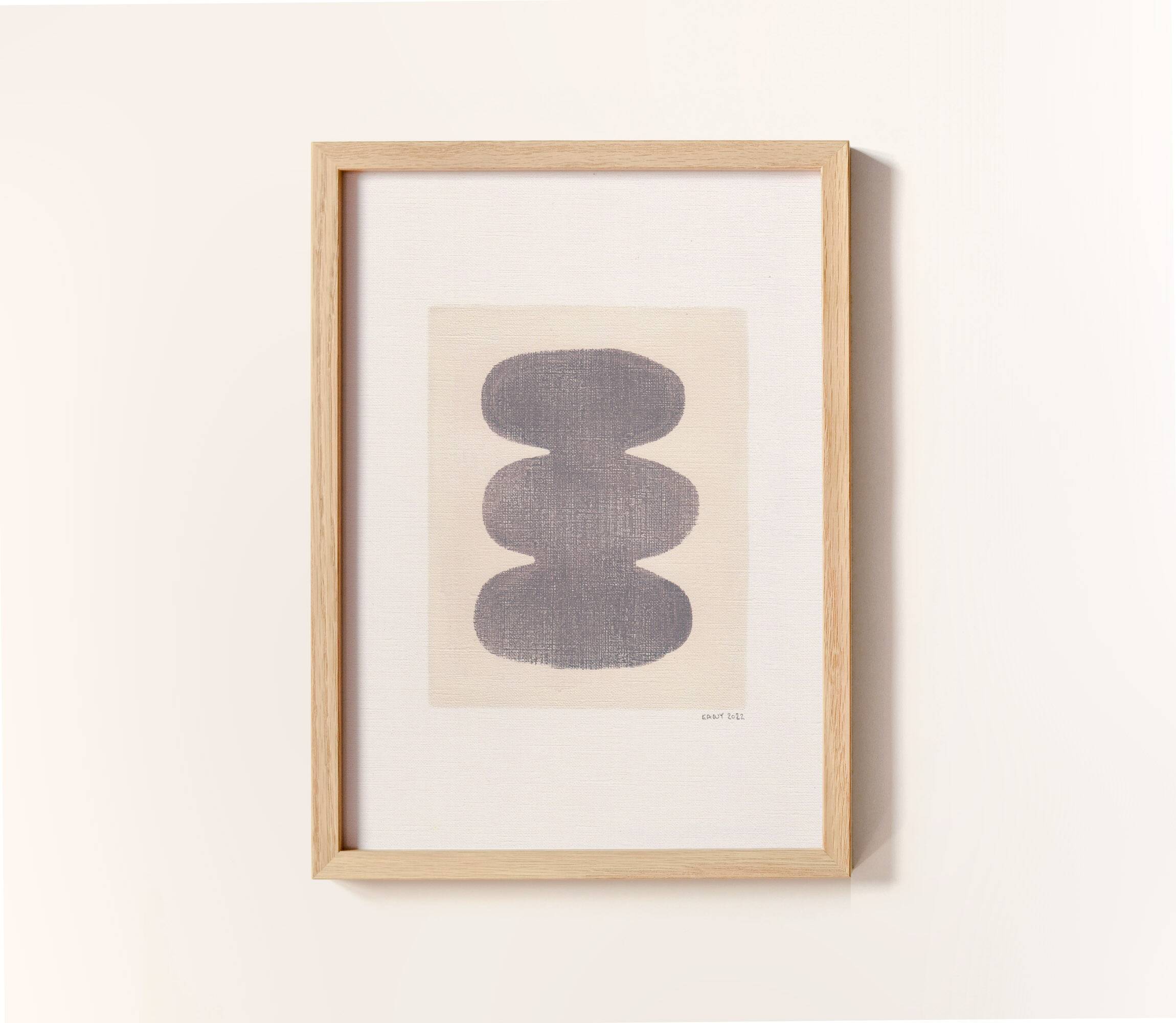 Contemporary abstract painting signed eawy