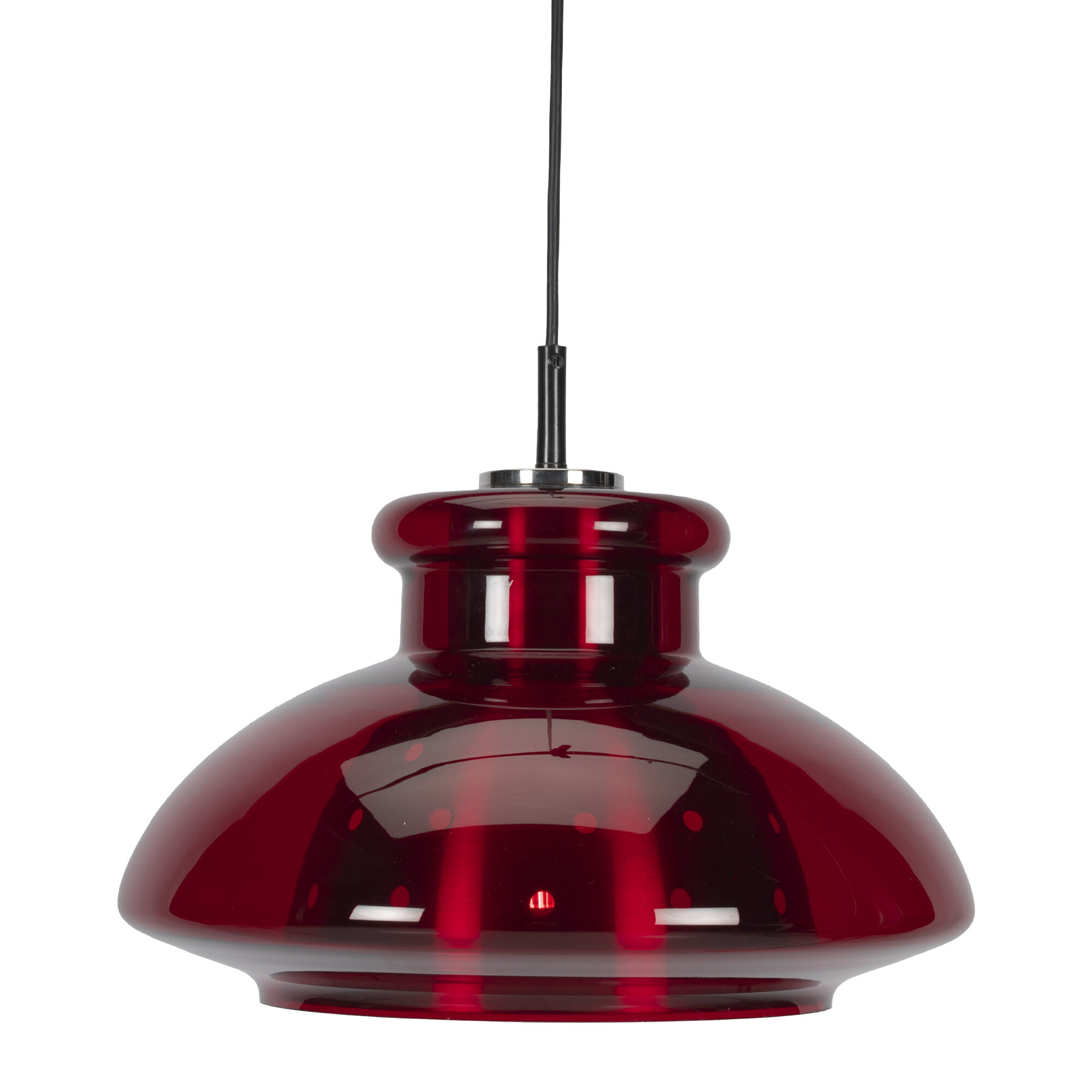 Red Glass Doria Lights Pendant Lamp