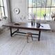 Solid oak table 1900 drapery style XL 280cm with extensions