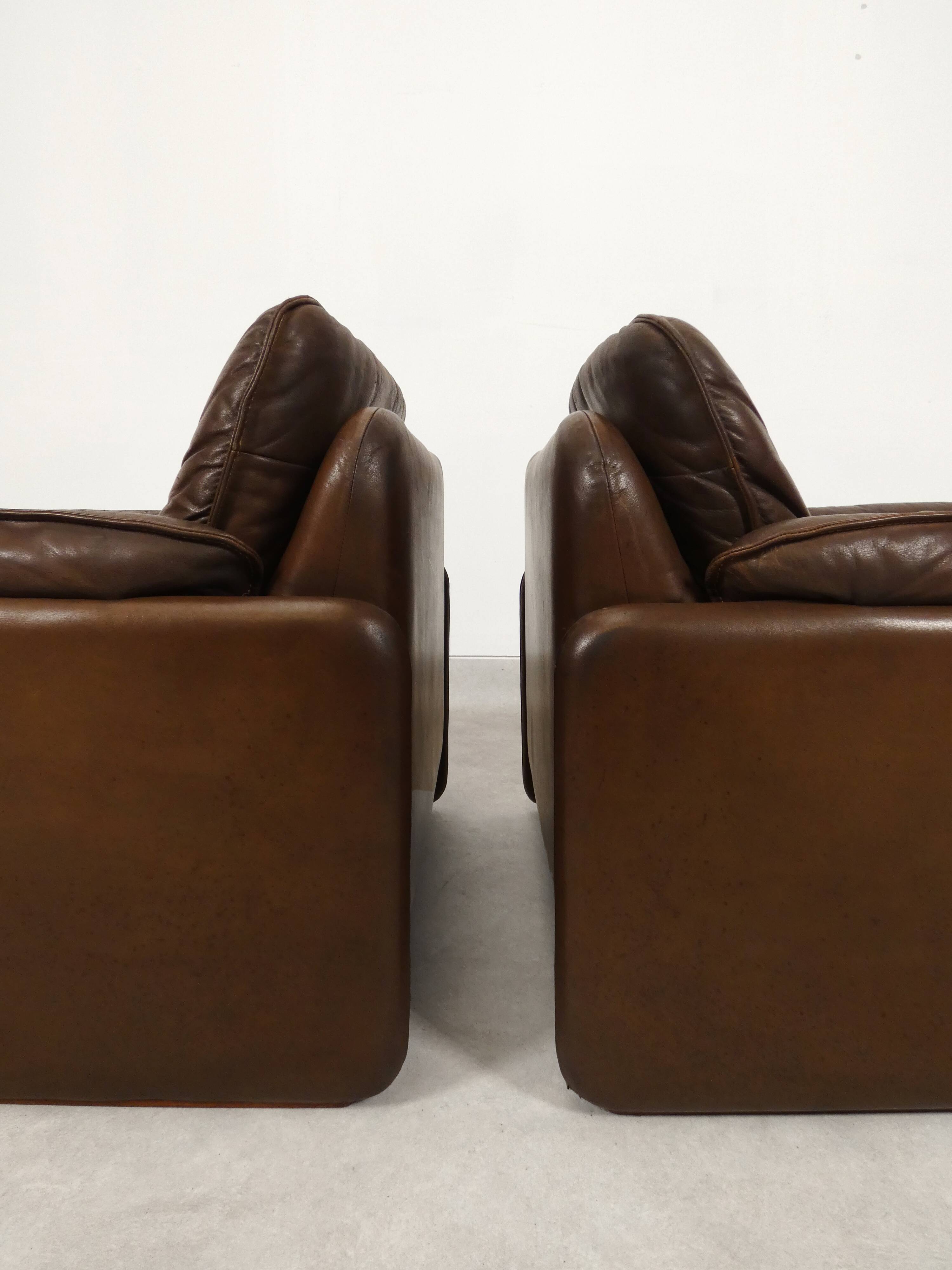 set of 2 De Sede DS61 fauteuils