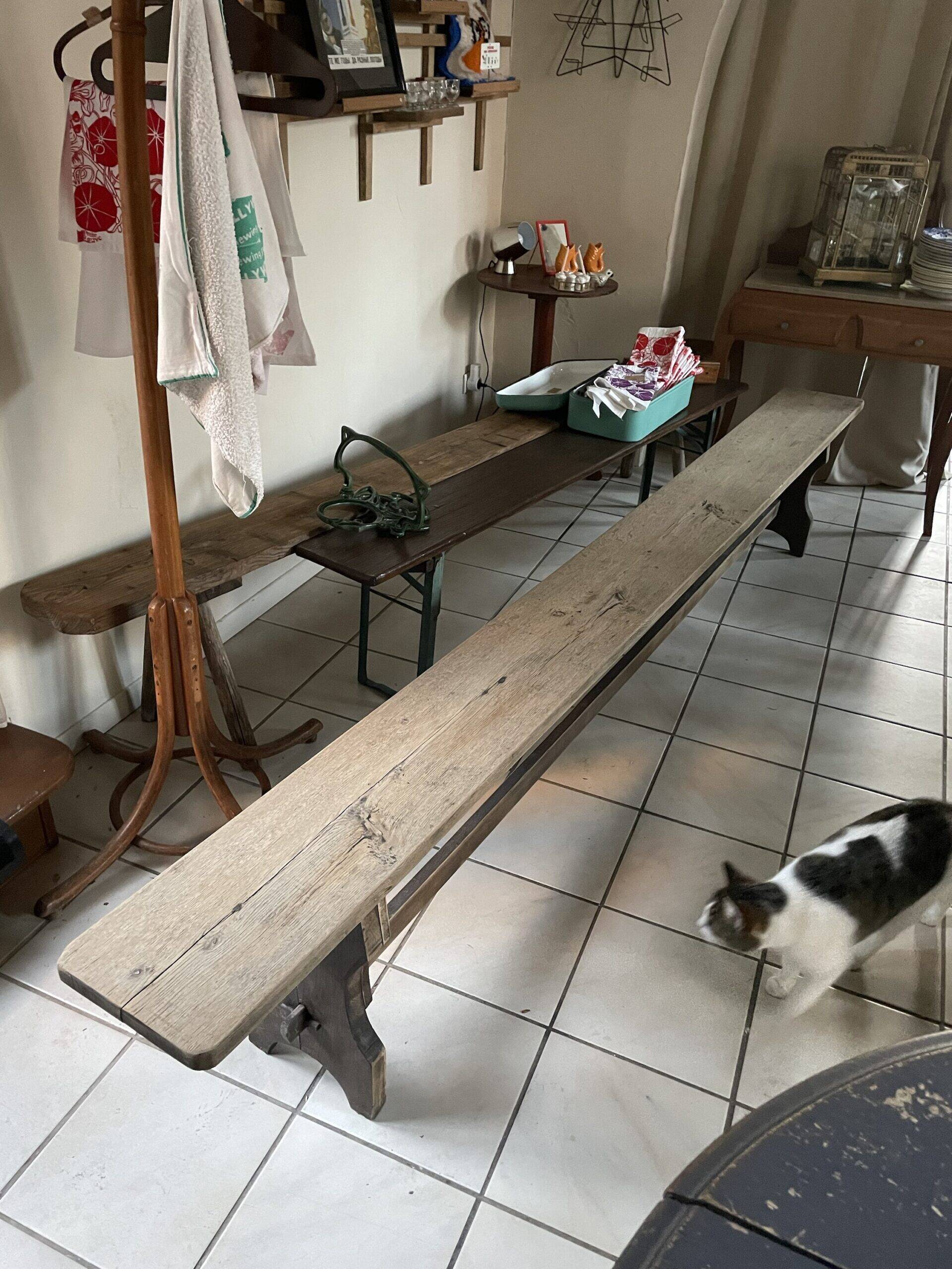 3-metre solid oak bench