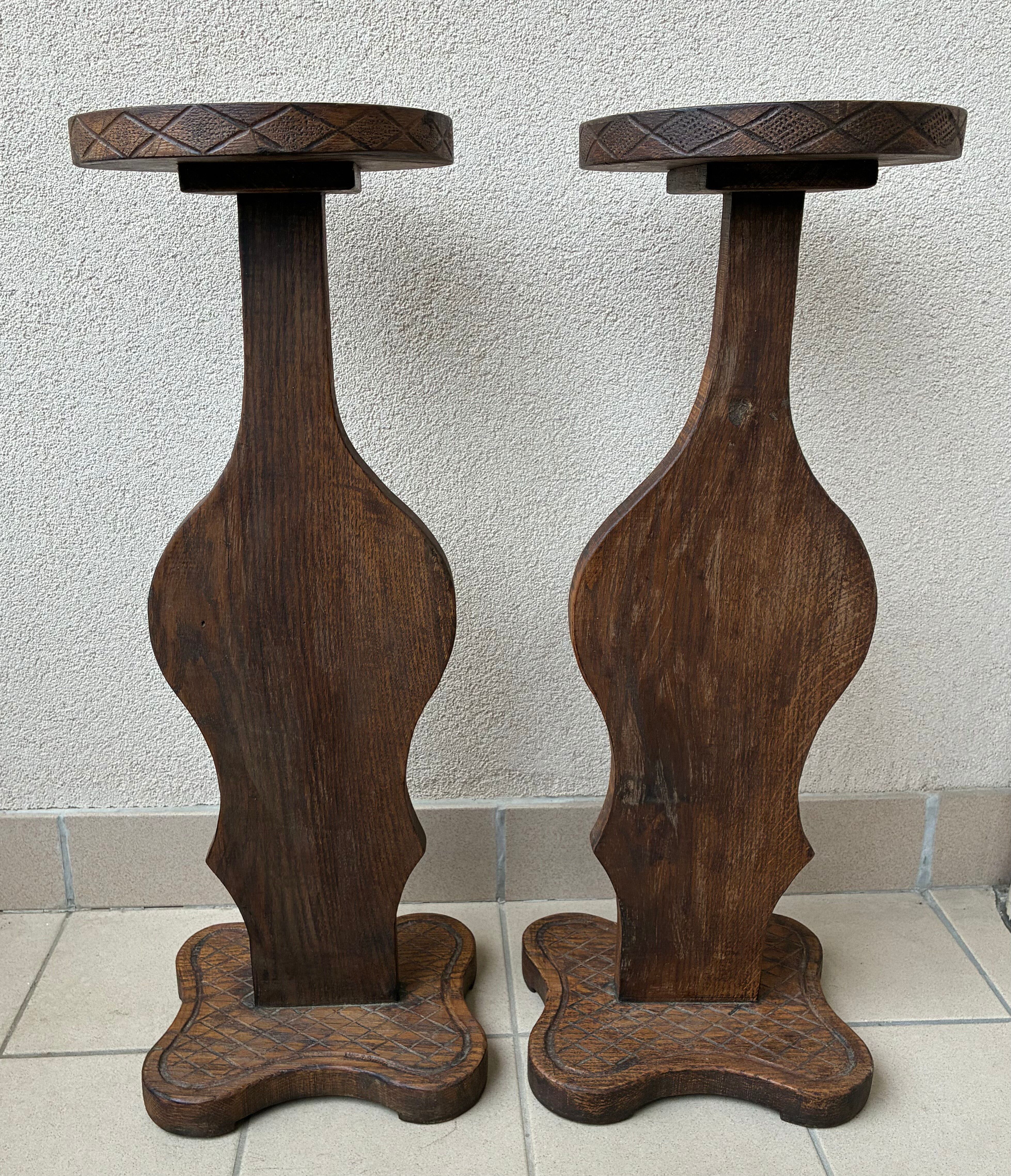 Paire de Porte-plantes vintage