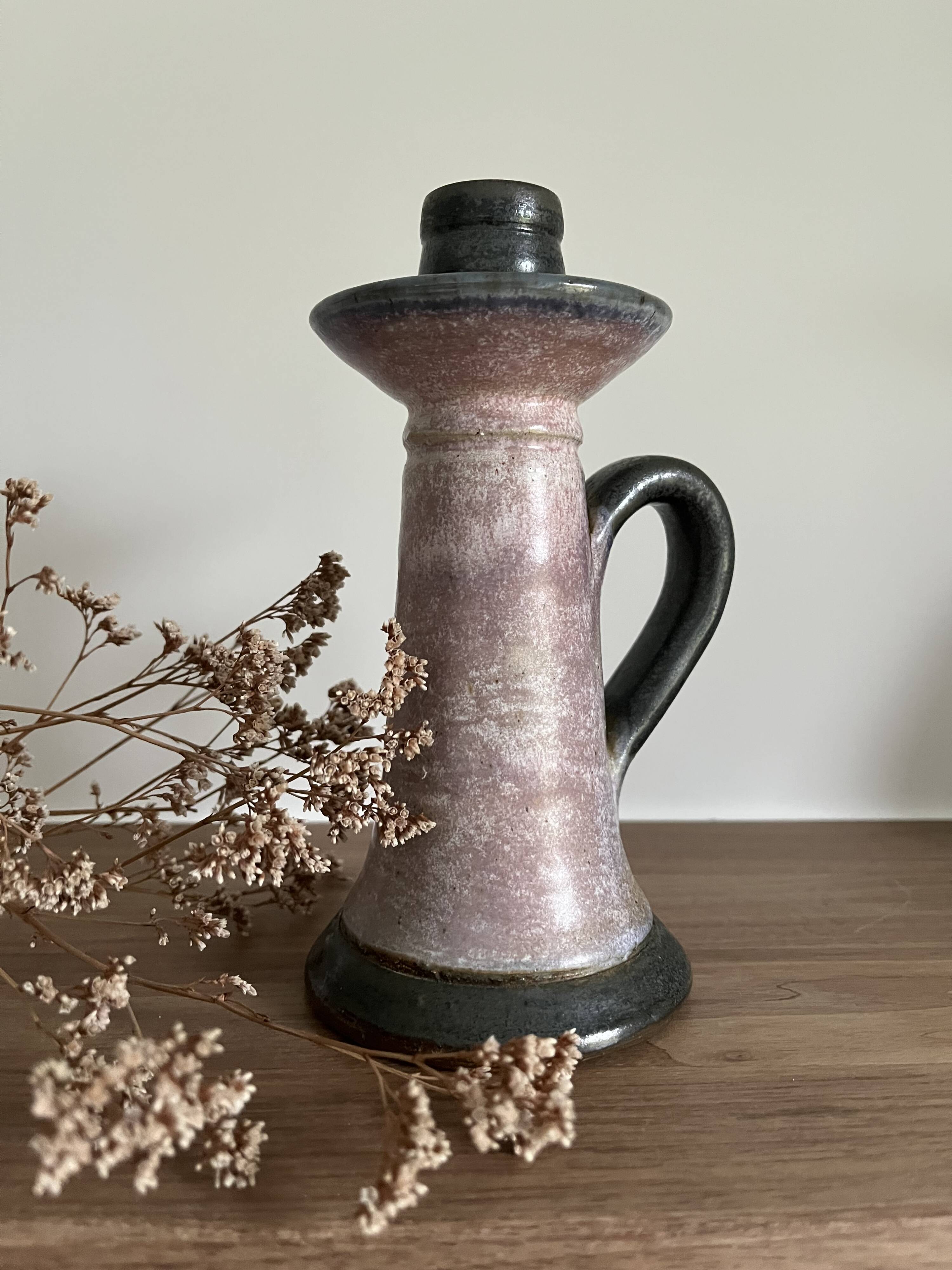 Stoneware candle holder