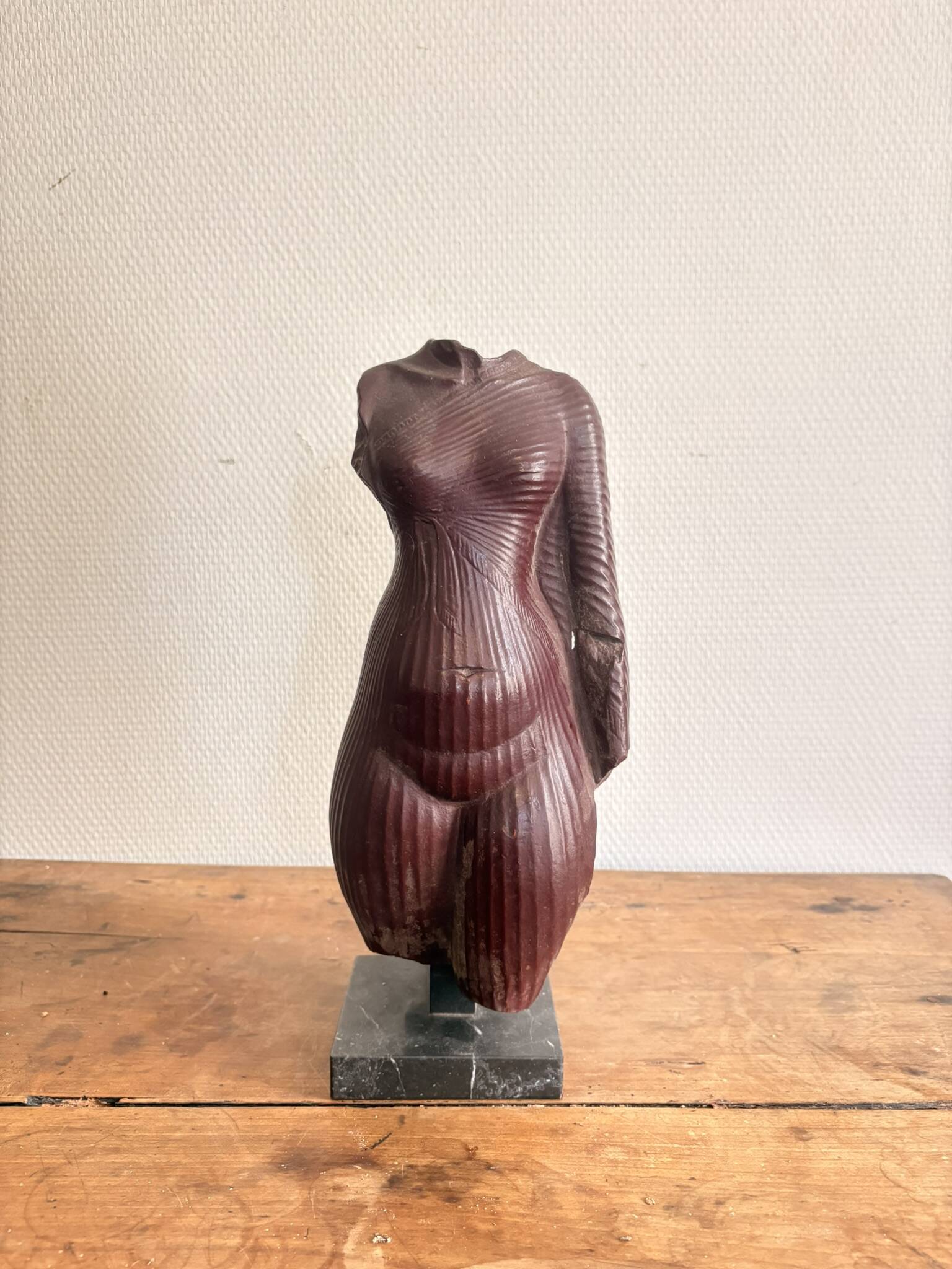 Sculpture Statue Mould Museum Louvre Female Torso Identified as Nefertiti