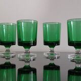 6 verres apéritif Luminarc Cavalier couleur vert bouteille