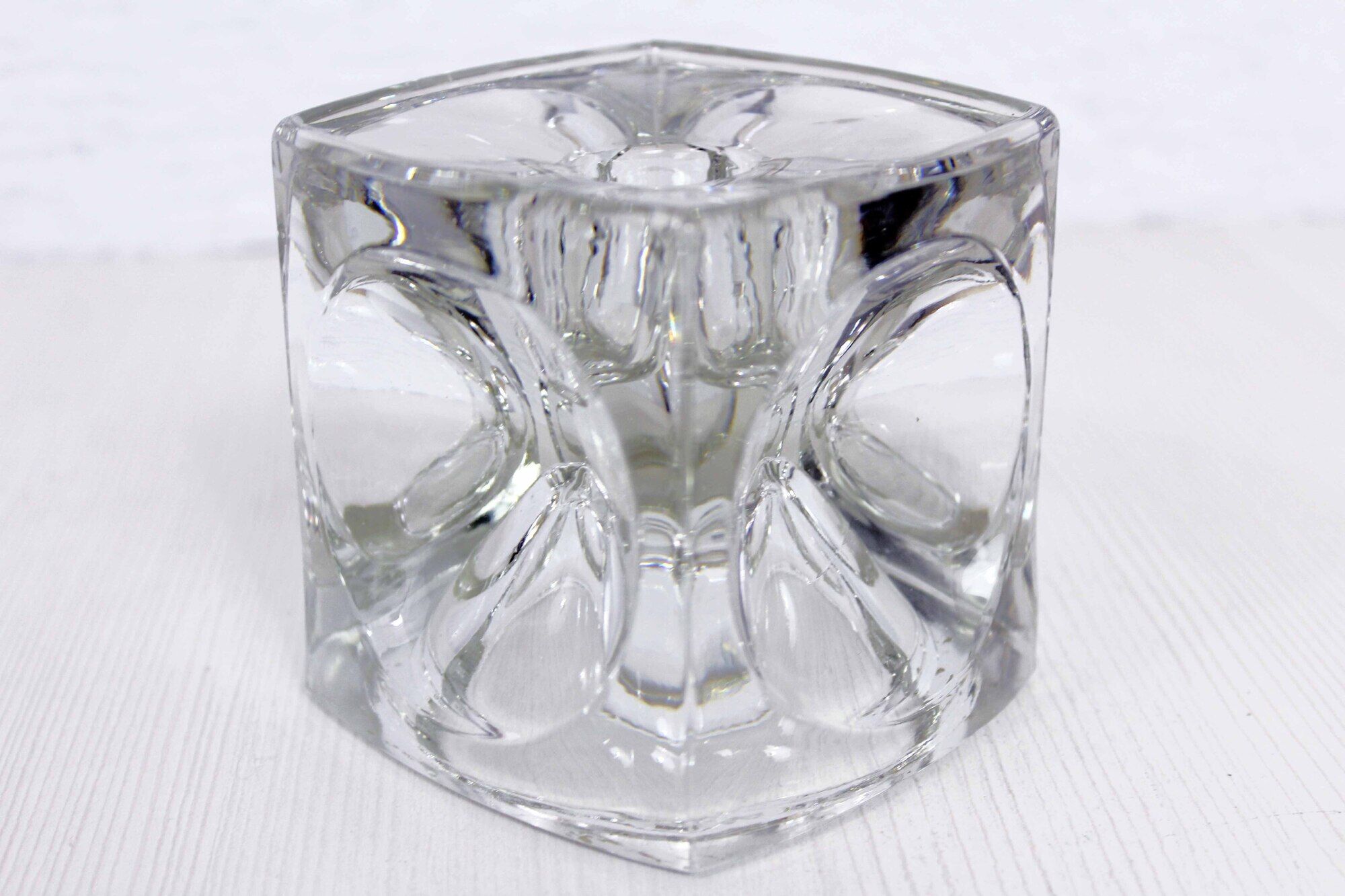 1970s glass candlestick