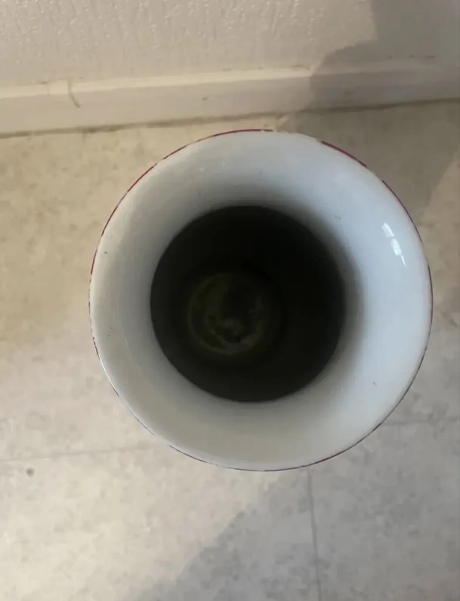 Large porcelain vase with floral decoration