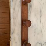 Wooden wall-mounted coat rack