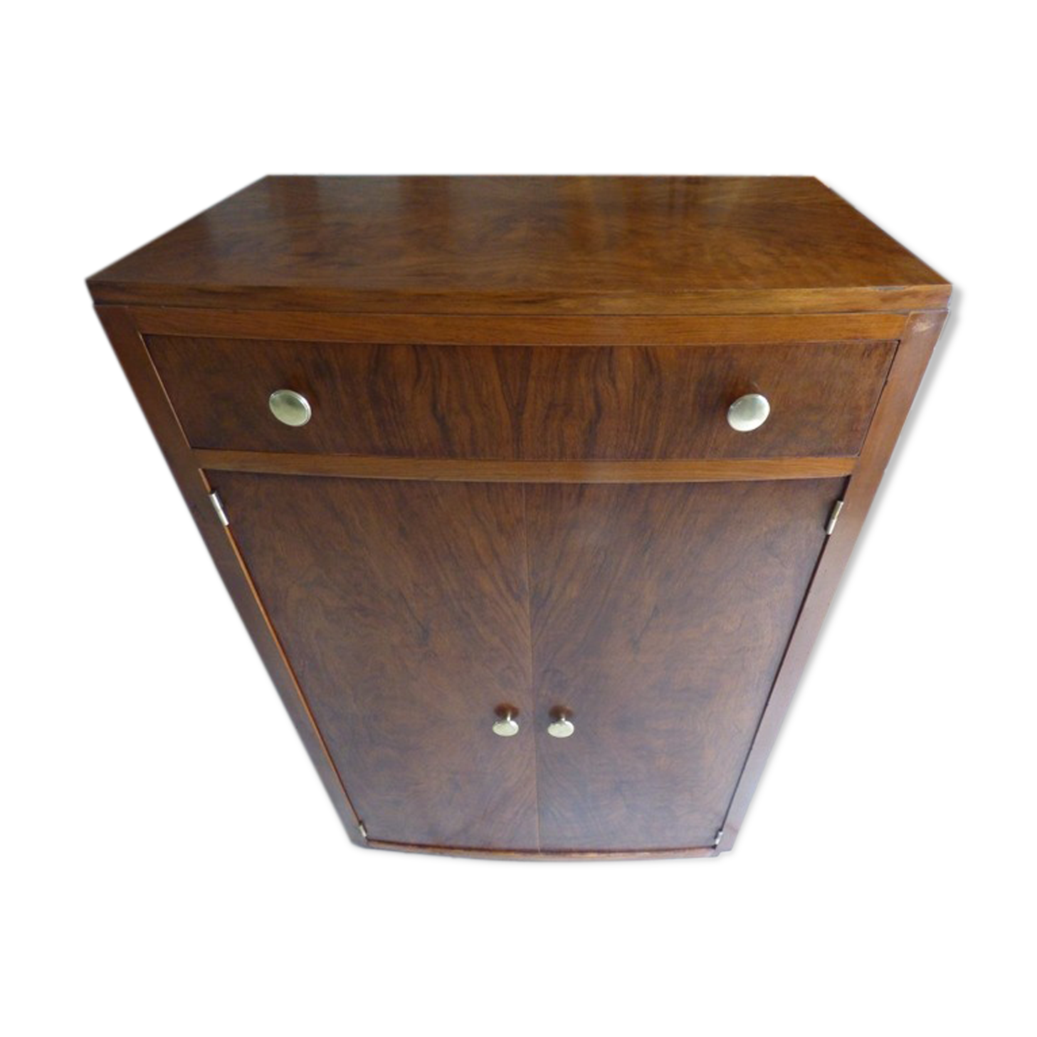 ART DECO sideboard curved walnut veneer around 1930 – Totally restored