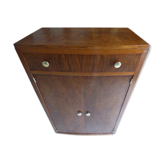 Buffet  art deco de forme incurvé en placage de noyer  vers 1930 –totalement restauré
