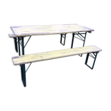 Table and 2 benches