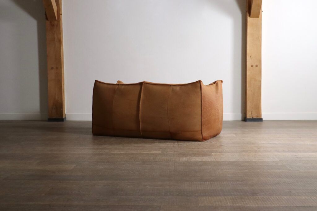 Le Bambole sofa in buffalo leather by Mario Bellini for B&B Italia, 1970s
