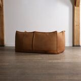 Le Bambole sofa in buffalo leather by Mario Bellini for B&B Italia, 1970s