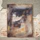 Oil on canvas signed Raymond Galliano, abstract composition, large wall painting, interior decoration.