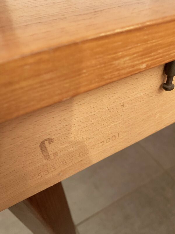 Table de repas ronde extensible en palissandre de rio