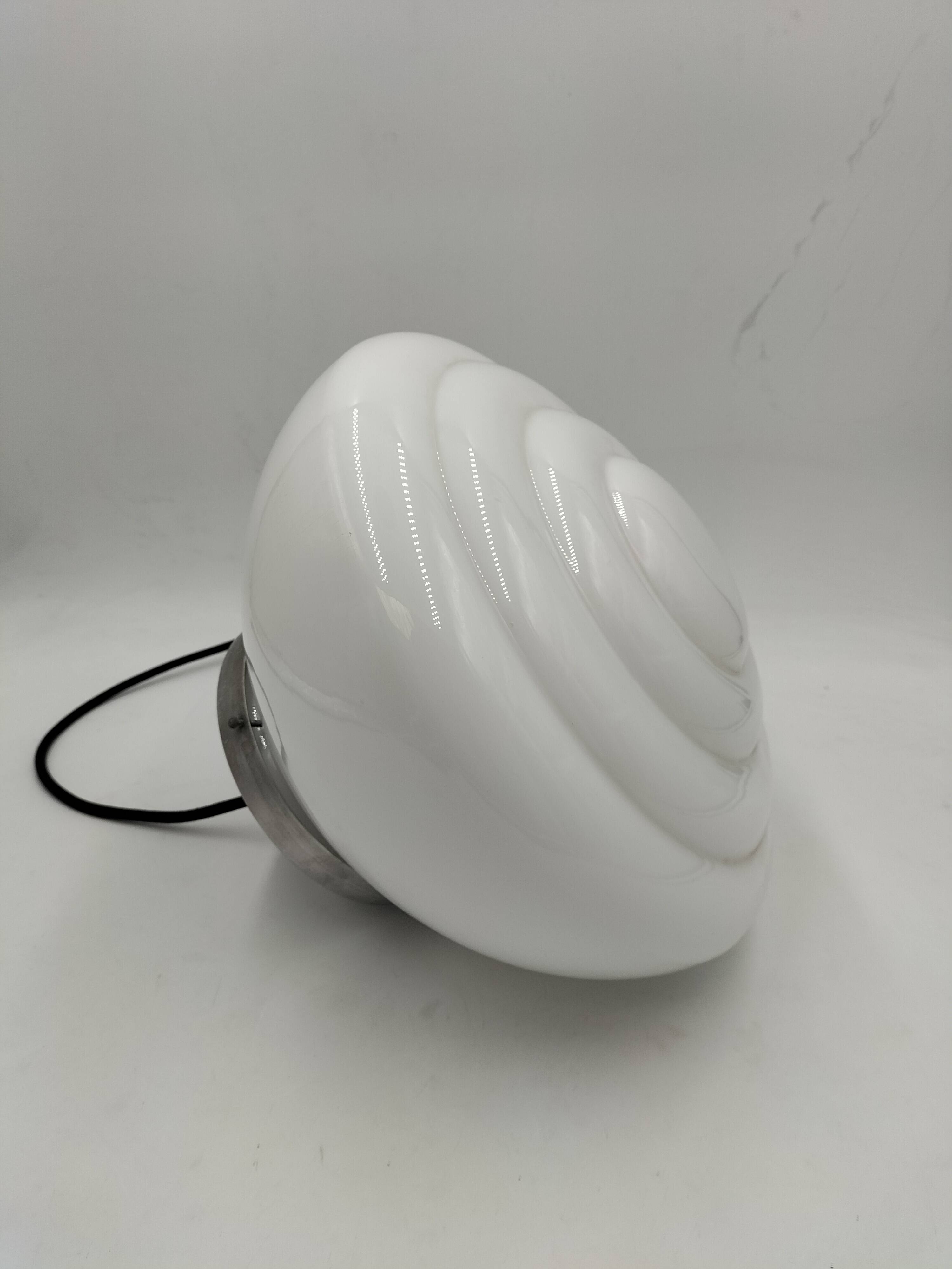 Opaline art deco pendant light