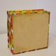 70s box in oilcloth fabric psychedelic floral decoration