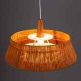 Temde teak and sisal pendant