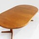 Vintage Danish round extendable dining table teak by Bramin 1960s