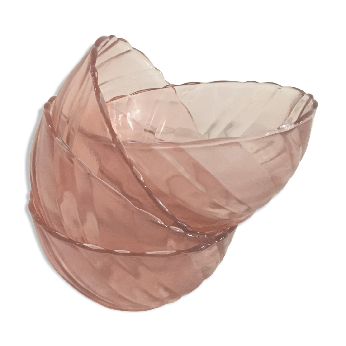 Bols en verre rose de Vereco