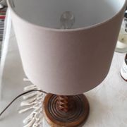Antique carved wooden lamp