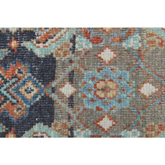 Vintage Turkish Oushak Handmade Wool Cotton Brown Runner Rug 118x309