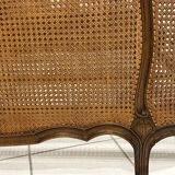 Double wicker basket in Louis XV style, 1950.