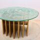 Table basse Heinz Lilienthal avec plateau en verre sculptural