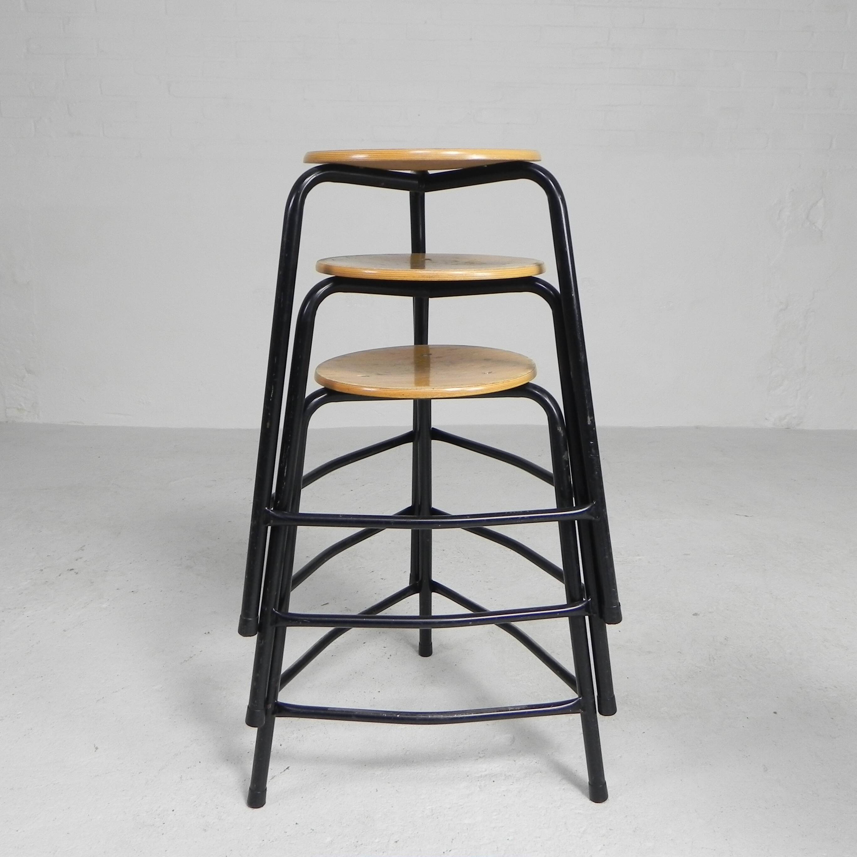 Industrial stackable stool, 59 cm high