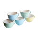 Lot de 5 tasses pastel FB Badonviller