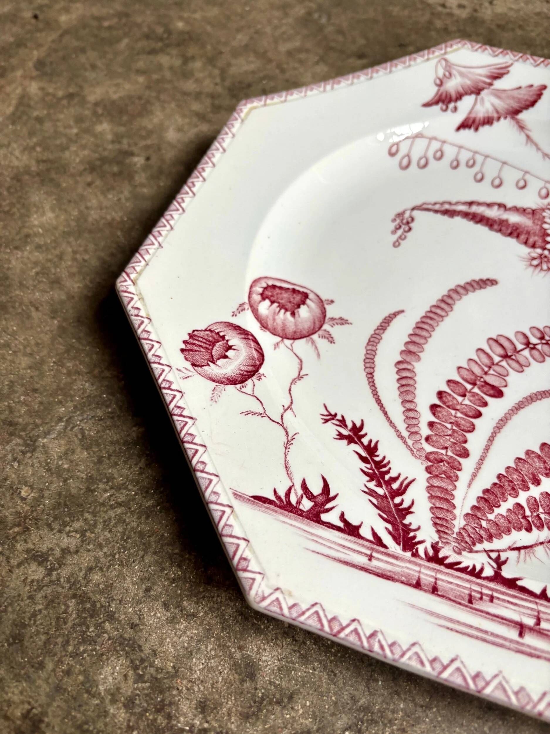 Small earthenware dish from Clairefontaine, "Indiana" service.