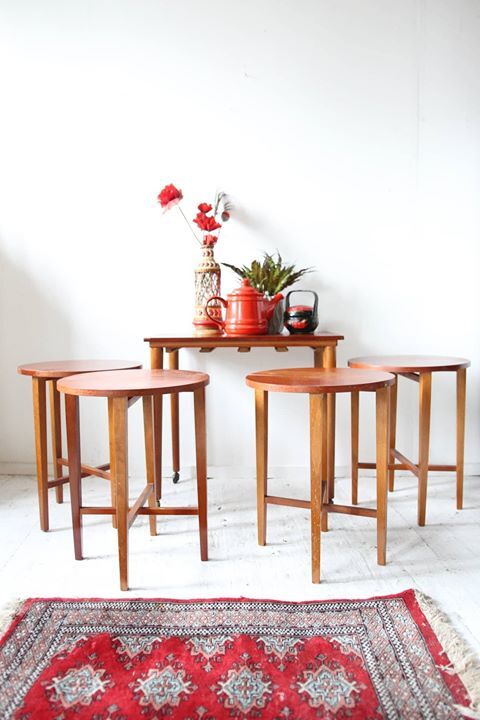 1960's Czechoslovakian nesting tables by Poul Hundevad
