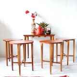 1960's Czechoslovakian nesting tables by Poul Hundevad