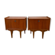 Pair of Scandinavian teak bedside tables in 60s