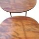 Oval teak wooden folding boat table 1970 Wooden side table sold individually