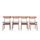 Farstrup teak wooden chairs with new skai, 1960s