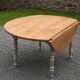 Table de ferme ronde à volets en bois massif – Ø 130 cm