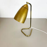 Lampe de table kalmar style hollywood regency brass table light, autriche, années 1950