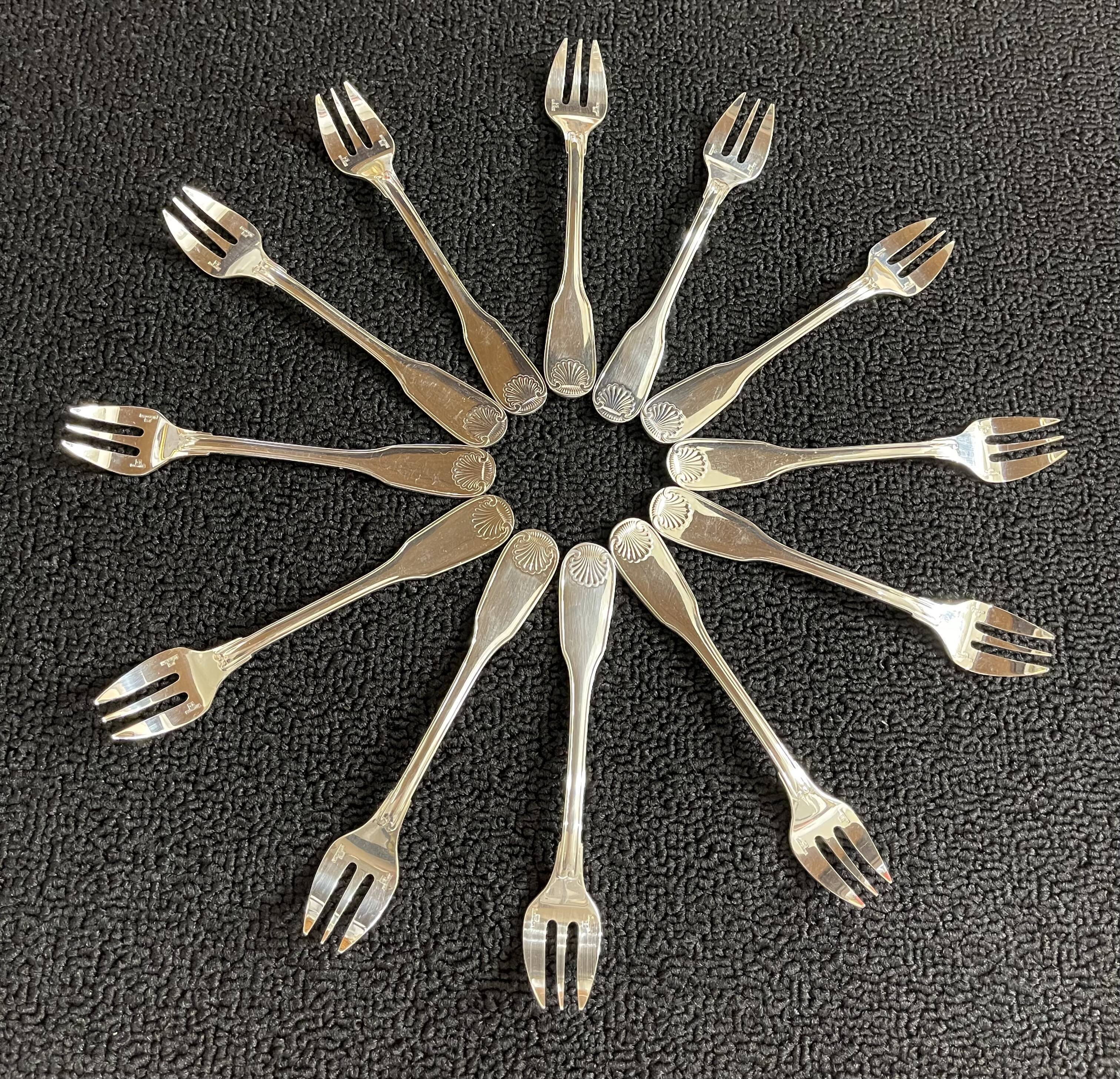 Christofle vendome 12 oyster forks silver metal