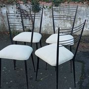 Four chairs by Colette Gueden reupholstered from the 1950s/60s.